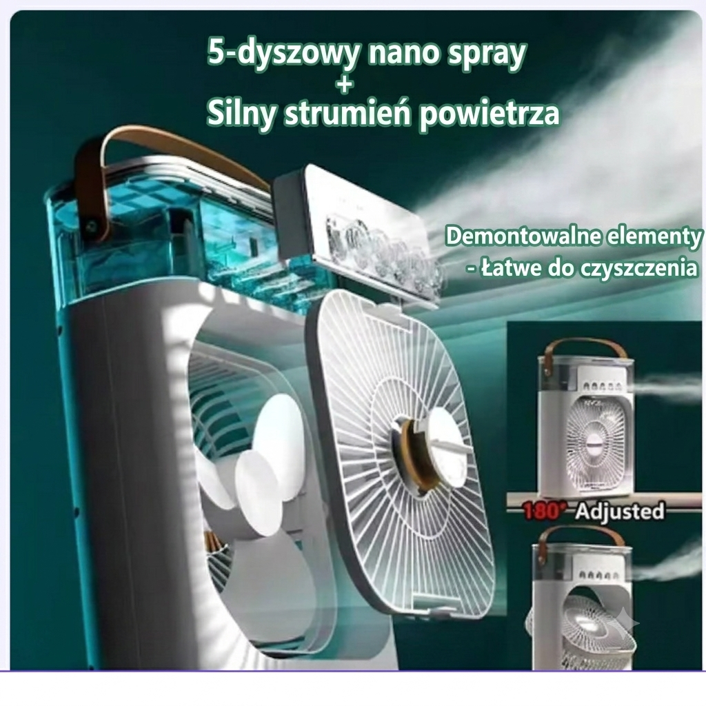 AeroFrost 360 – Przenośny Klimatyzator 3w1 z LED