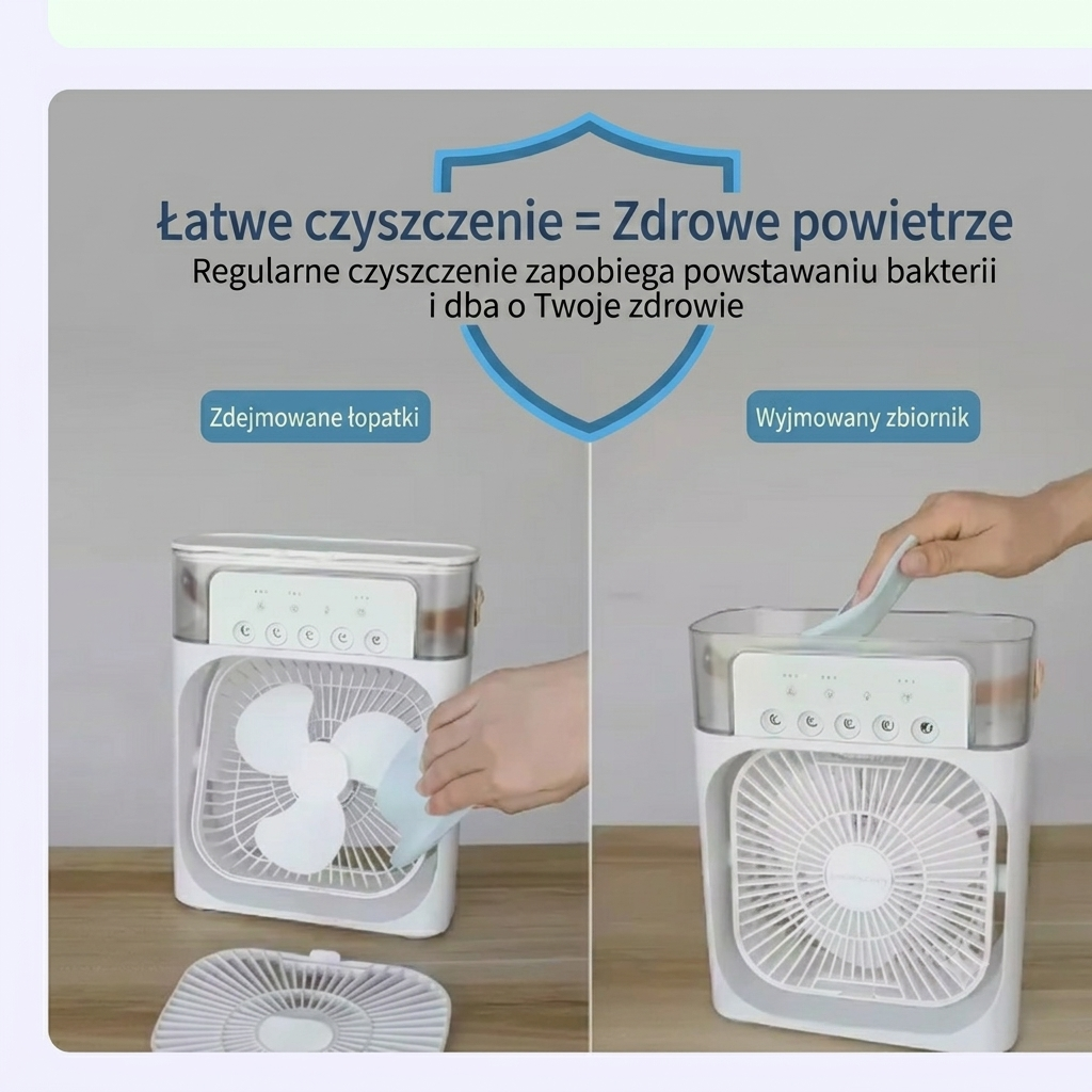 AeroFrost 360 – Przenośny Klimatyzator 3w1 z LED