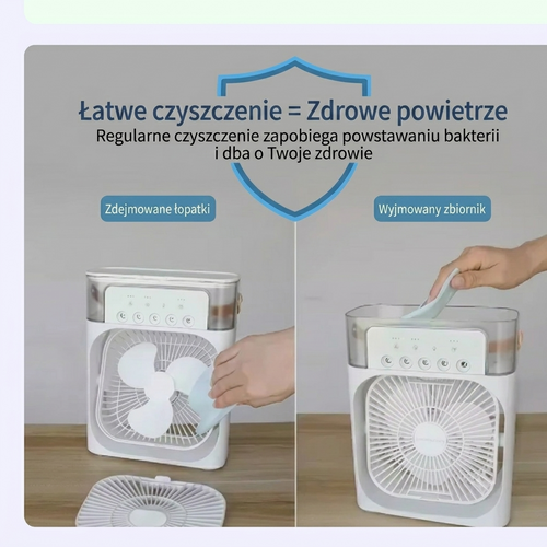 AeroFrost 360 – Przenośny Klimatyzator 3w1 z LED