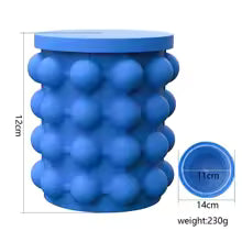 Silikonowe Wiaderko do Lodu – Forma Kostkarka 2w1